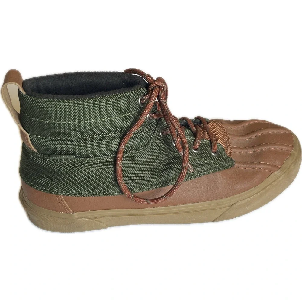 RARE Vans Sk8-Hi Del Pato MTE Waterproof Duck Boots Green Brown Mens Size 10 EUC